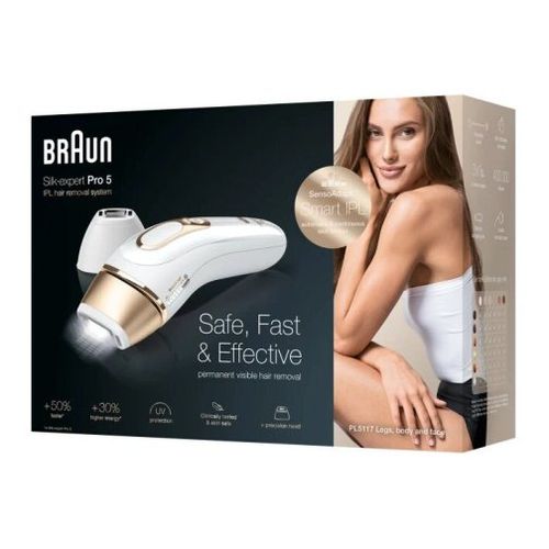 Braun - Epilateur Silk Expert Pro 5 - Pl 5117 - Blanc Gold