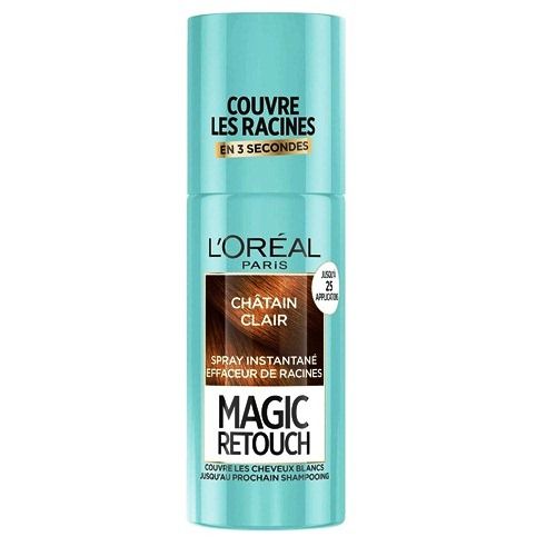 L'Oreal - Spray Instantané Correcteur de Racines & Cheveux Blancs - Magic Retouch - Châtain Clair - 75 ml