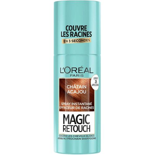 L'Oreal - Spray Instantané Correcteur de Racines & Cheveux Blancs, Magic Retouch, Châtain Acajou , 75 ml