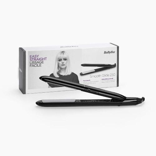 Babyliss - Lisseur Smooth Glide 230 - ST240E - avec Plaques Céramique et Multi-Voltage Noir
