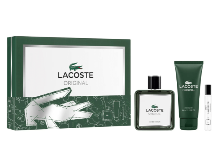 Lacoste - Coffret Eau de Parfum pour Homme 100 ml + Format voyage 7,5 ml + Gel douche 100 ml