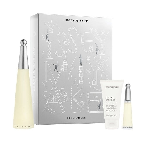 Issey Miyake Coffret L'EAU D'ISSEY Eau de Toilette 100Ml + Miniature 10ML + Lait Hydratant pour le corps 50ML Femme