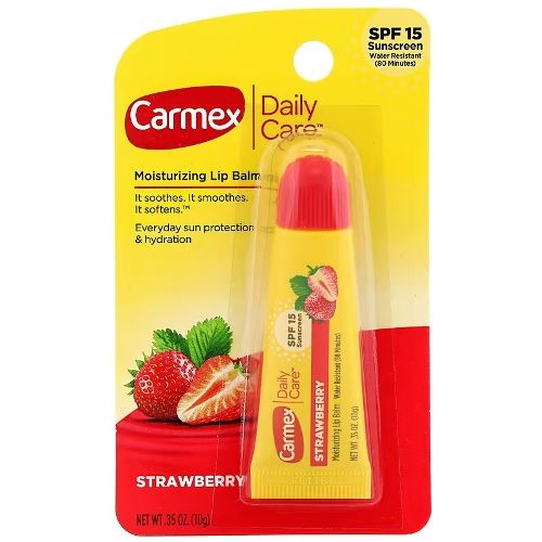 Carmex - Daily Care Baume à lèvres hydratant Fraise SPF 15,35 oz (10 g)