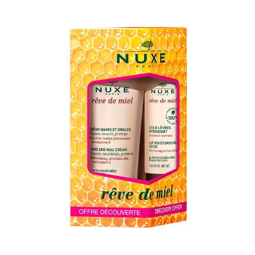 Nuxe - Rêve de Miel Crème Mains et Ongles 30ml + Stick Lèvres Hydratant 4g