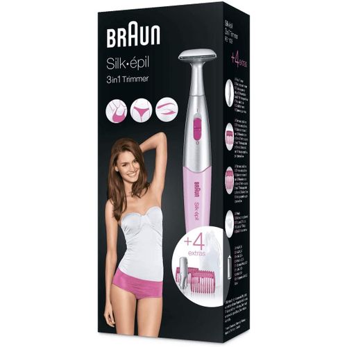 Braun - Silk-Épil Bikini Styler Fg1100 Rose Et 4 Accessoires