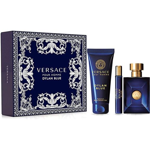 Versace - Coffret Dylan Blue  Eau de toilette 100 ml + Miniature 10 ml + Gel douche 150 ml