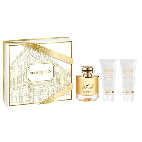 Boucheron - QUATRE ICONIC Eau de Parfum 100ml+(lait pour le corps + Gel Parfumé ) 2x100ml
