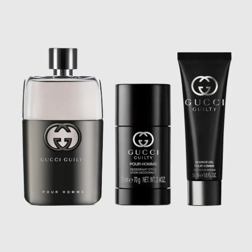 Coffret Gucci Guilty Homme Eau de Toilette 90ML + Déodorant stick 75ML + Gel Douche 50Ml