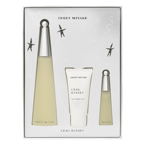 Issey Miyake Coffret L'EAU D'ISSEY Eau de Toilette 100Ml + Miniature 10ML + Lait Hydratant pour le corps 50ML Femme