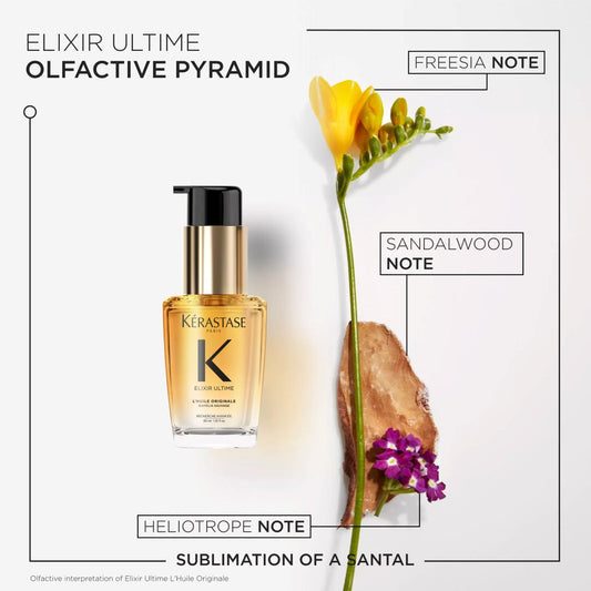 Kérastase Elixir Ultime L’Huile Originale – Éclat Sublimateur au Camélia Sauvage 30ml