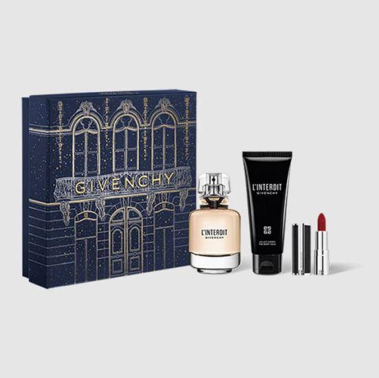Givenchy - Coffret L'Interdit - Eau de Parfum 50ml + Lait Corps 75ml + Rouge a Lèvre 1,5g 