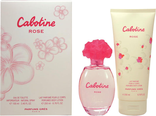 Gres - Cabotine ROSE - Coffret Eau de Toilette 100ml + Lait Parfumé pour le Coprs 200ml -