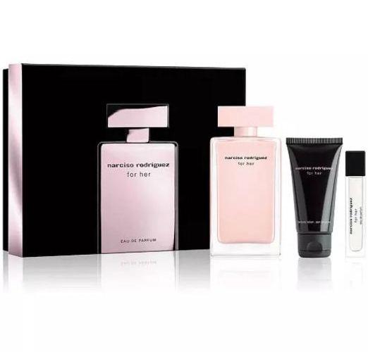 Narciso Rodriguez - FOR HER - COFFRET EAU DE PARFUM 100ML + MINIATURE 10ML + BODY LOTION 50ML -
