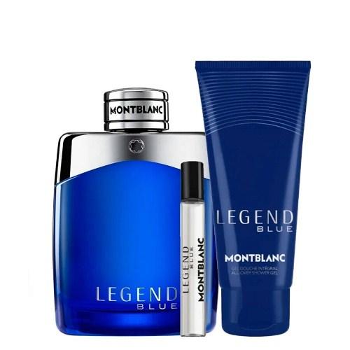 Mont Blanc - Coffret LEGEND BLUE - Eau de Parfum 100ml + Miniature 7,5ml + Gel douche Integral 100ml
