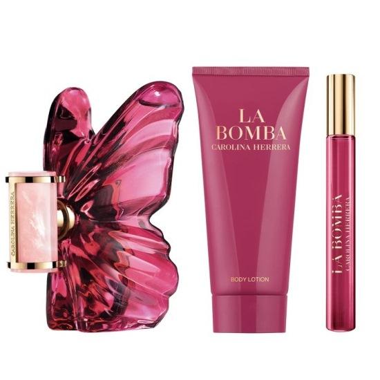 Carolina Herrera La Bomba – Coffret EDP 80ml + Lotion Corps 100ml + Miniature 10ml