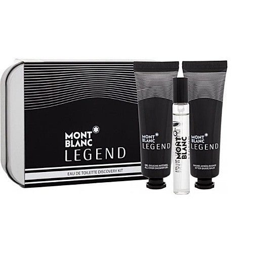 Mont Blanc Legend Eau de Toilette Discovery Kit 7.5ml + Baume Après-Rasage 30 ml + Gel Douche 30 ml Homme