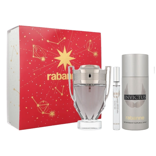 Rabanne Coffret INVICTUS EAU DE TOILETTE 100ML + DEODORANT 150ML + MINIATURE 10ML Homme