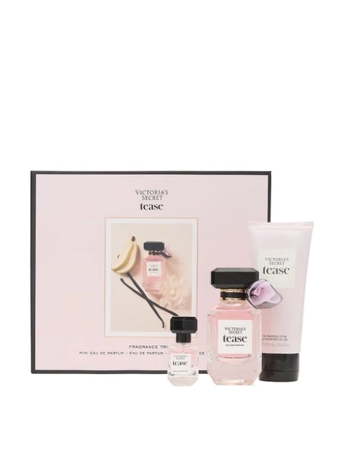 Victoria's Secret TEASE Fragrance Trio: Eau de Parfum 50ml + Mini Eau de Parfum 7.5ml + Lotion Parfumée de luxe 100ml