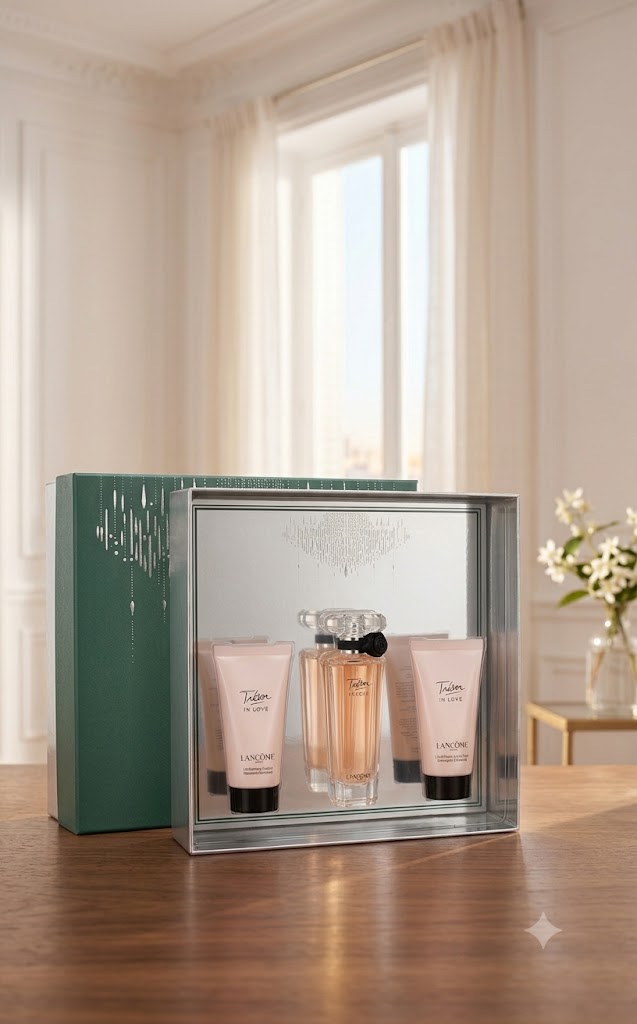 Lancôme Coffret Trésor in Love Eau de Parfum Femme 50ml + Lait Parfumé pour le Corps 50ml + Gel Douche Parfumé 50ml